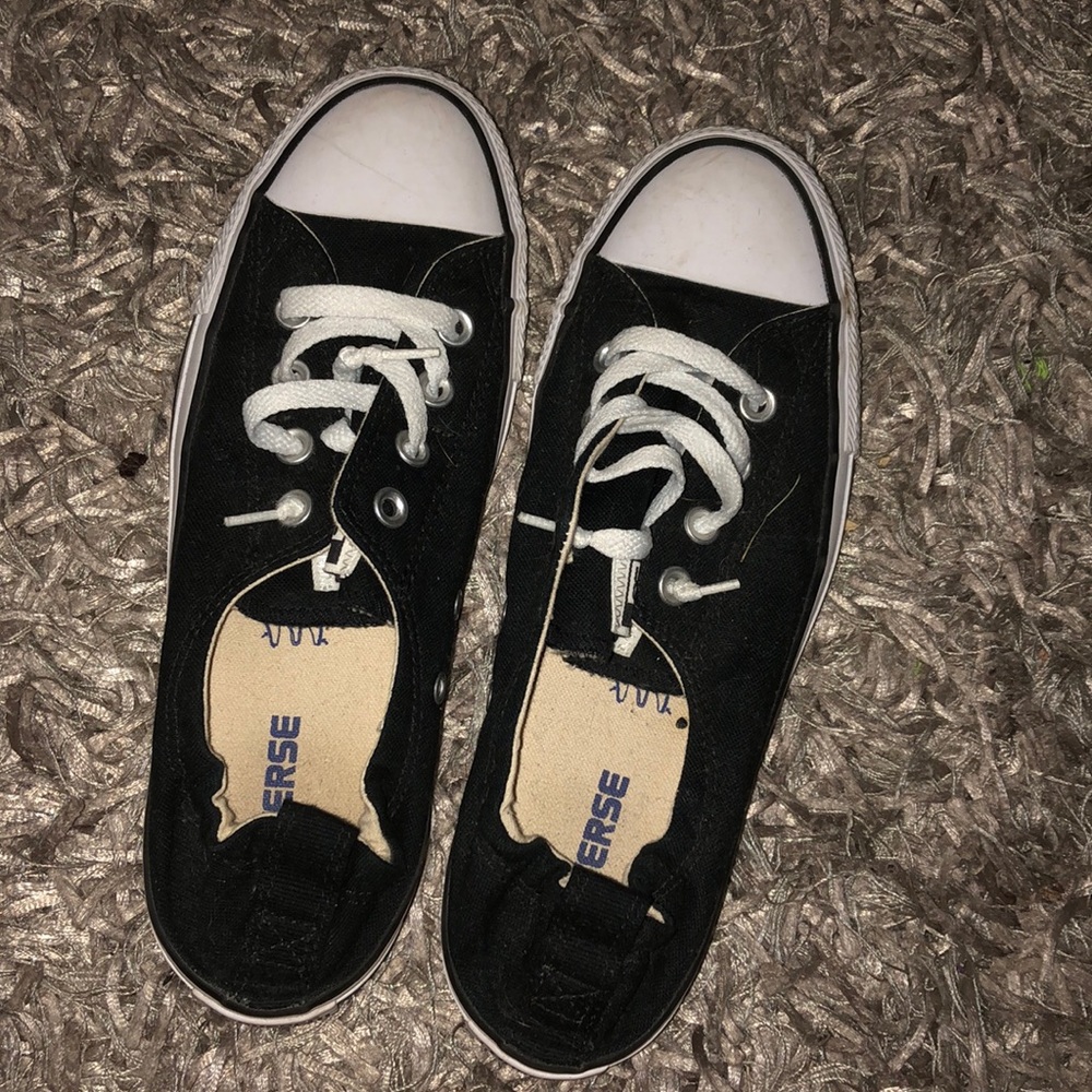 black slip on converse